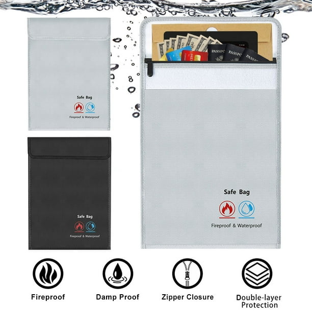 Documents Black RAYCorp Money Jewelry Fire & Water Resistant Large Cash & Envelope Holder Fireproof Money & Document Bag 11x15 Protect Your Valuables Documents Black RAYCorp Money Jewelry Fire & Water Resistant Large Cash & Envelope Holder Fireproof Money & Document Bag 11x15 Protect Your Valuables